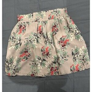 TULLE Lined Print Mini Skirt With Pockets Size M